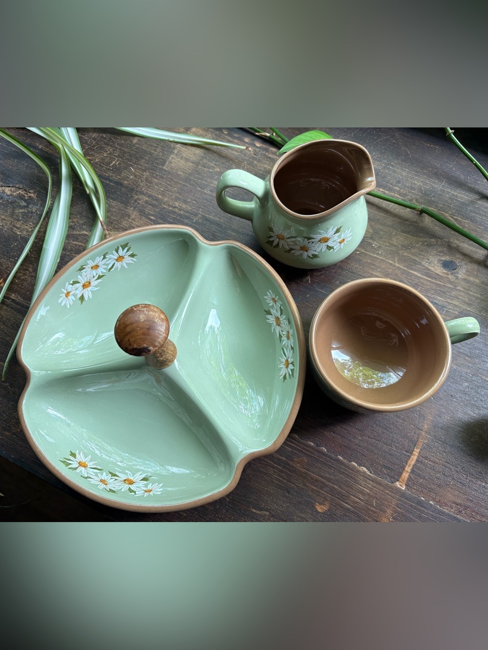 Three Piece Daisy Cottagecore Tea Set